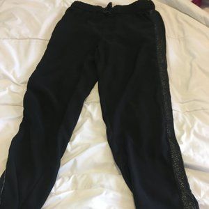 black glitter sweat pants